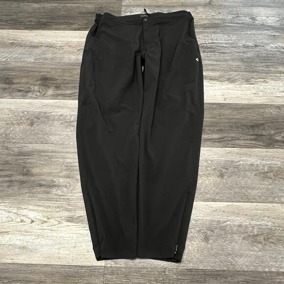 Thousand Miles Black‎ Mens XL Tapered Relaxed Flat Front Plain Chino Golf Pants - Picture 1 of 10